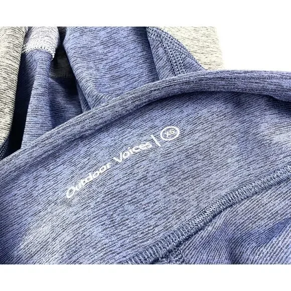 Outdoor Voices Leggings Pants Womens Size XS Gray & Blue Colorblock Warmup - Picture 4 of 4